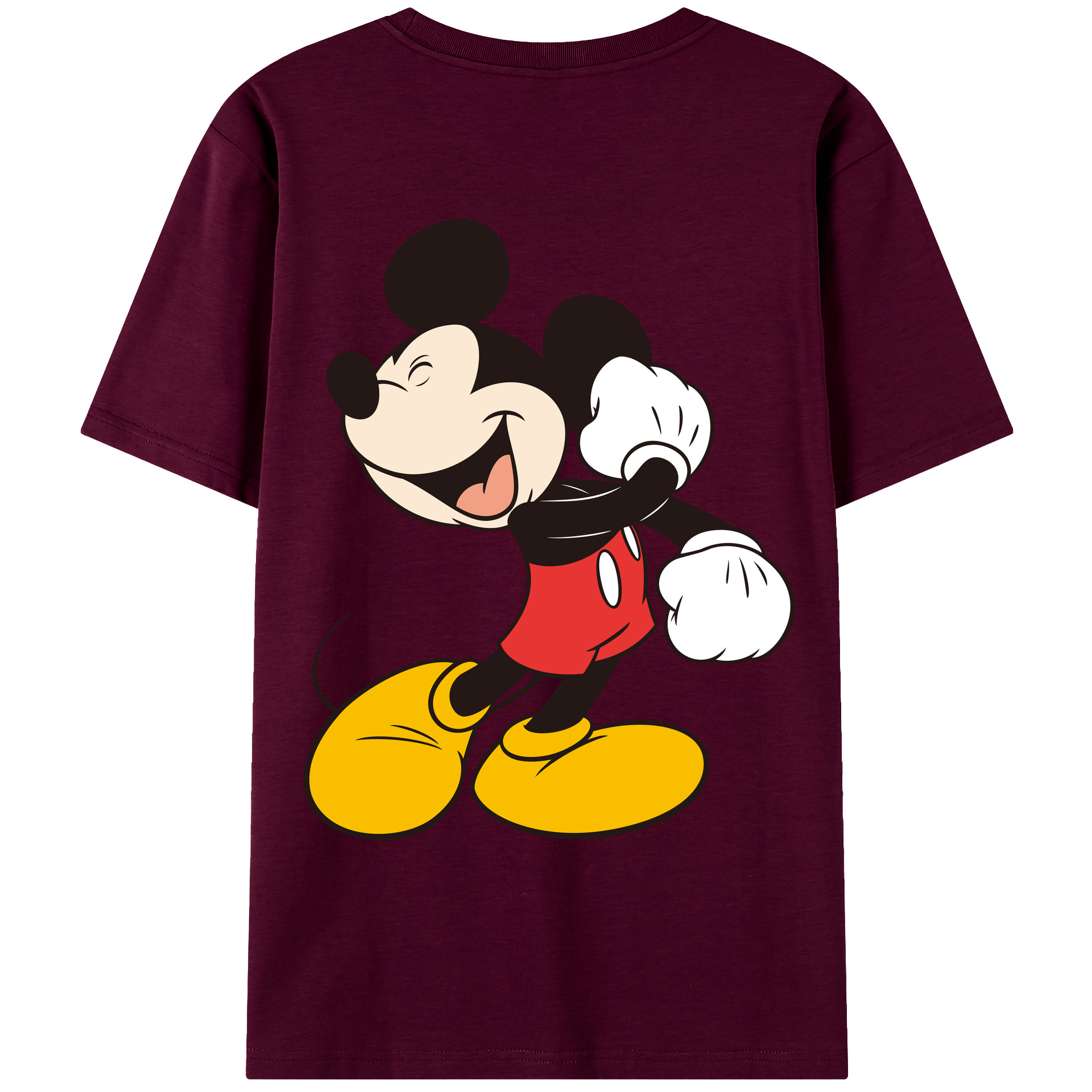 （画像用） ミッキーマウス Mickey Mouse レディース半袖Tシャツ(バックプリント)